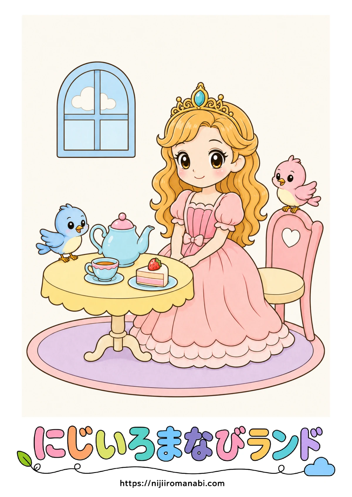 ソフィー姫と小鳥のお茶会 カラー版の見本