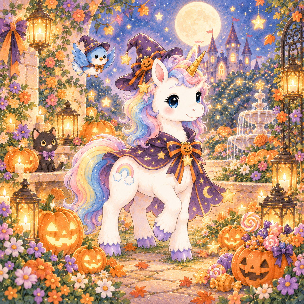 月夜のハロウィンガーデン